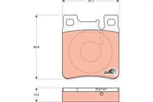 Колодки задние MERCEDES W140, W210 GDB1123 GDB1123 TRW