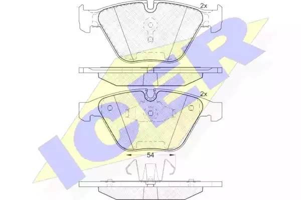 181940 колодки дисковые передние!\ BMW E90/E91/E92/E93 06> 181940 ICER