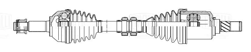 Привод для а/м Nissan Qashqai J10 06-/X-Trail T31 07- 2.0i CVT 2WD перед. лев. A AR1417 TRIALLI