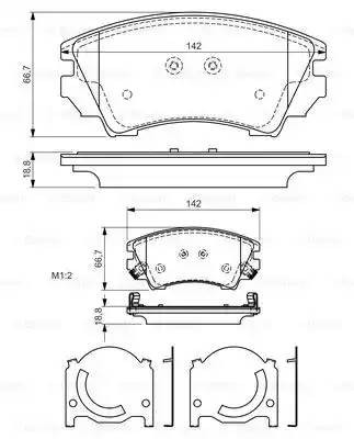Колодки тормозные передние 0986494275 0 986 494 275 BOSCH