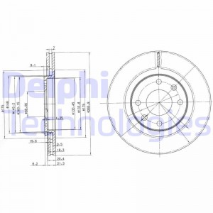 BG2387 диск тормозной передний!\ Citroen Xantia, Peugeot 405 1.8-2.0HDi 85> BG2387 DELPHI