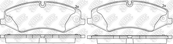 Колодки тормозные LAND ROVER Discovery (09-) передние (4шт.) NIBK PN0488 NIBK