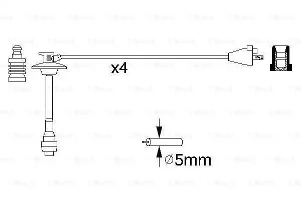 Провод высоковольтный TOYOTA Avensis (97-) (2.0) комплект BOSCH 0 986 356 923 BOSCH
