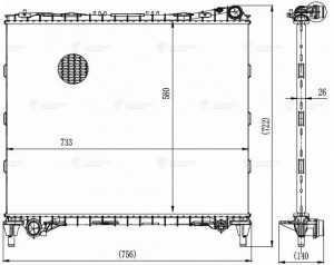 Радиатор охл. для а м Land Rover Range Rover IV (12-) Range Rover Sport II (13-) LRC 10170 LUZAR
