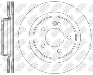 Диск тормозной GEELY Belgee X50,Binyue,Coolray передний (перфорированный) (1шт.) RN2309DSET NIBK