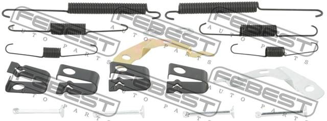 Ремкомплект монтажный барабанных колодок SUZUKI SX4, LIANA, BALENO, GRAND VITARA 0704-JB627R-KIT FEBEST