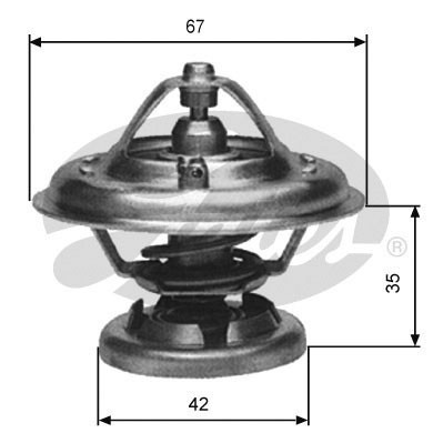 Термостат MERCEDES C (W202) (93-00) с прокладкой GATES TH12685G1 GATES