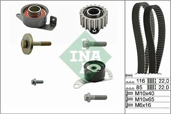 FORD ESCORT/ MONDEO II/ MAZDA 121 (ZQ) (1996>) 116z / 22mm 530 0104 10 INA