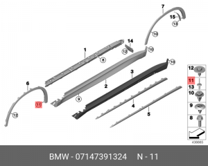 Заклепка 07147391324 07 14 7 391 324 BMW
