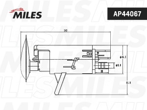 Насос топливный BMW E46/ 3.5bar (BOSCH 0986580944) AP44067 AP44067 MILES