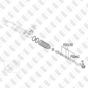 Наконечник рулевой тяги левый/правый BMW X5(E53) 00- FS0462 FS0462 FIXAR