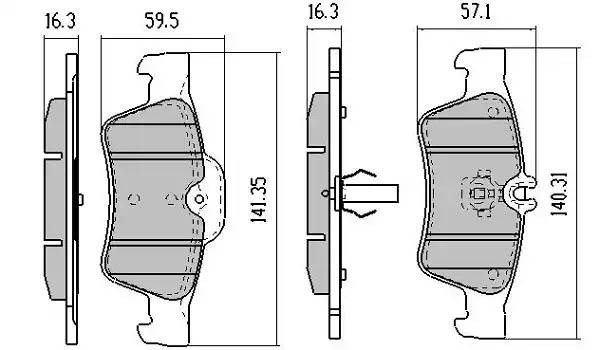 колодки дисковые задние!\ MB W211/S211 2.0-2.7CDi 02>/SL R230 5.0/5.5 AMG 01> FBP1350 FREMAX