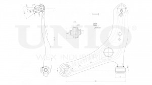 Рычаг подвески поперечный передний нижний левый SSP-40063 UNIO
