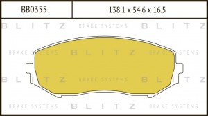Колодки тормозные дисковые передние SUZUKI Grand Vitara/XL-7 06- BB0355 BB0355 BLITZ