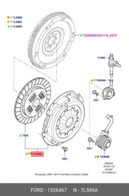 СЦЕПЛЕНИЕ КОМПЛЕКТ TRANSIT (2006 - 2014) 2.2 TDCI 1 526 467 FORD
