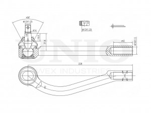 Наконечник рулевой правый SSP-10063 UNIO