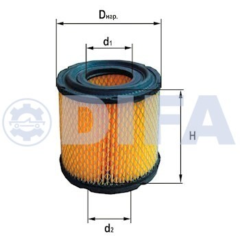 Элемент фильтрующий УАЗ-469,3151 воздушный низкий DIFA DIFA4238 DIFA