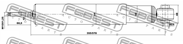 Амортизатор задний MITSUBISHI PAJERO 06-04650942R 04650942R FEBEST