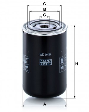 Фильтр гидросистемы WD940 WD 940 MANN FILTER