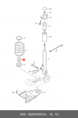 ПРУЖИННЫЙ 5Q0 525 691 A VAG