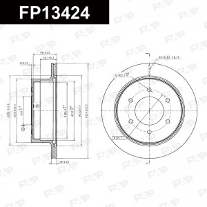 Тормозной диск с покрытием GEOMET FP13424 FP13424 FAP