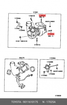 шпилька коллектора выпускного!\ Toyota 90116-10175 TOYOTA