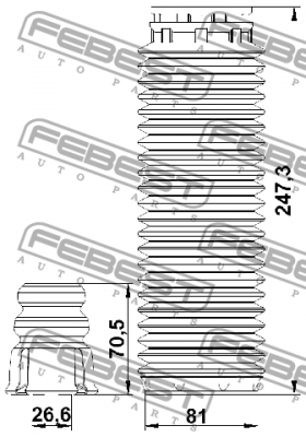 Пыльник и отбойник HYUNDAI Elantra (15-) амортизатора переднего комплект на 2 ам HYSHB-TUC18F-KIT FEBEST