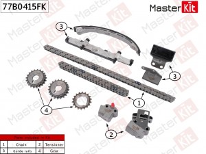 Комплект цепи ГРМ NISSAN KA24DE (OLD) 77B0415FK 77B0415FK MASTER KIT