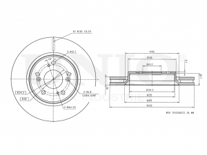 Диск тормозной передний BRD-20115 UNIO