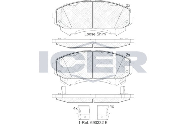 182140 колодки дисковые !передние Sport\ Cadillac CTS 3.6 08> 182140 ICER