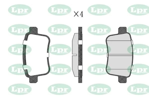 Комплект тормозных колодок 05P1487 05P1487 LPR