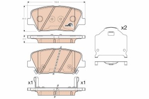 Колодки передние SORENTO II, I30 II, ELANTRA (MD, UD) GDB3549 GDB3549 TRW