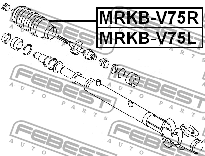 Пыльник рулевой MRKB-V75L MRKB-V75L FEBEST