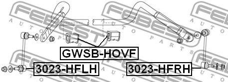 Втулка стабилизатора передняя GREAT WALL HOVER/SAFE F1 2005­2015 GWSB-HOVF GWSB-HOVF FEBEST