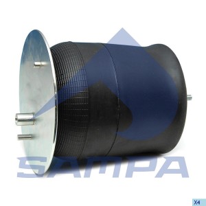 пневмоподушка со стак.! Верх: 1шп-шт.M16x1.5 1шп.M12x1.25 1шп.d12 Низ: 1шп.M12x1 SP55884K04 SAMPA