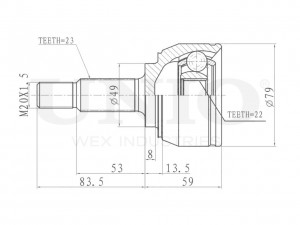 ШРУС внешний CVJ-20178 UNIO