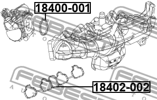 Кольцо уплотнительное корпуса дроссельной заслонки OPEL ASTRA J 2010-2015 18400- 18400-001 FEBEST