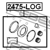 Ремкомплект передн суппорта 2475-LOG 2475-LOG FEBEST