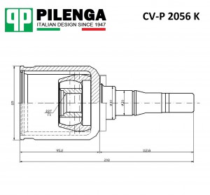 ШРУС левый внутренний с пыльником малый ВАЗ 2121 CV-P2056K CVP2056K PILENGA
