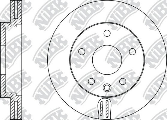 Диск тормозной VW T4 (03-) передний (1шт.) NIBK RN1316 NIBK