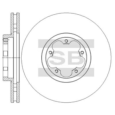 Диск тормозной FORD Transit (06-) передний (1шт.) SANGSIN SD5311 SANGSIN
