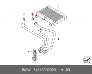 уплотнительная прокладка BMW 64 11 6 933 923 BMW