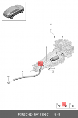 Гайка крепления катализатора VAG N911 308 01 N 911 308 01 VAG