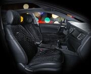 Накидка на сиденье велюр-экокожа черная (4 предм.) (2шт.) California CARFASHION 21896 CARFASHION