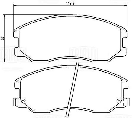 Колодки торм. Chevrolet Captiva (06-) диск. перед. (керам.) (PF 0517CR) PRO PF0517CR TRIALLI