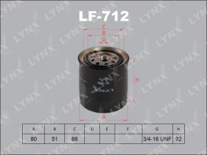 фильтр топливный!\ Nissan Patrol 3.2D/TD 79-89 LF-712 LYNXAUTO
