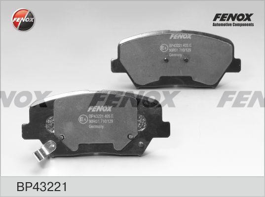 Колодки тормозные дисковые Hyundai i30, Kia Carens, Ceed, Sorento II BP43221 FENOX