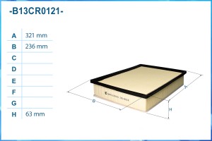 Фильтр воздушный B13CR0121 B13CR0121 CWORKS