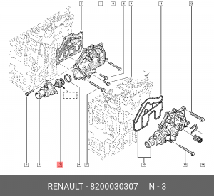 ТЕРМОСТАТ 8200030307 8200030307 RENAULT