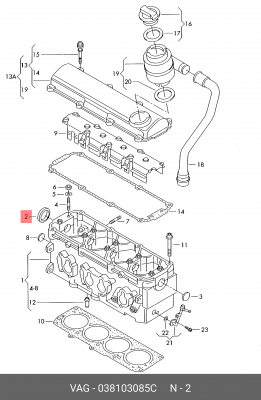 Сальник распредвала VW Bora,Golf,Passat AUDI A4,A6 (1.8 T/2.0) (32х47х10) OE 038 103 085 C VAG